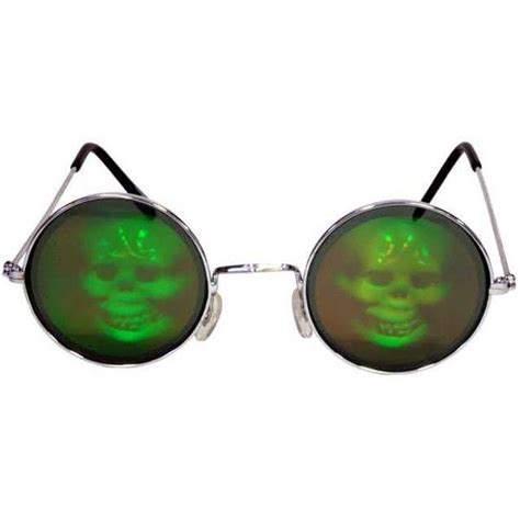 round skeleton hologram sunglasses